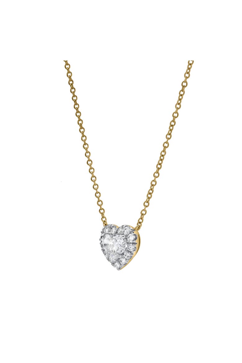 Valentina 14K Gold Lab Grown Diamond Heart Necklace - 1 ct, Alternate, color, 14K Yellow Gold