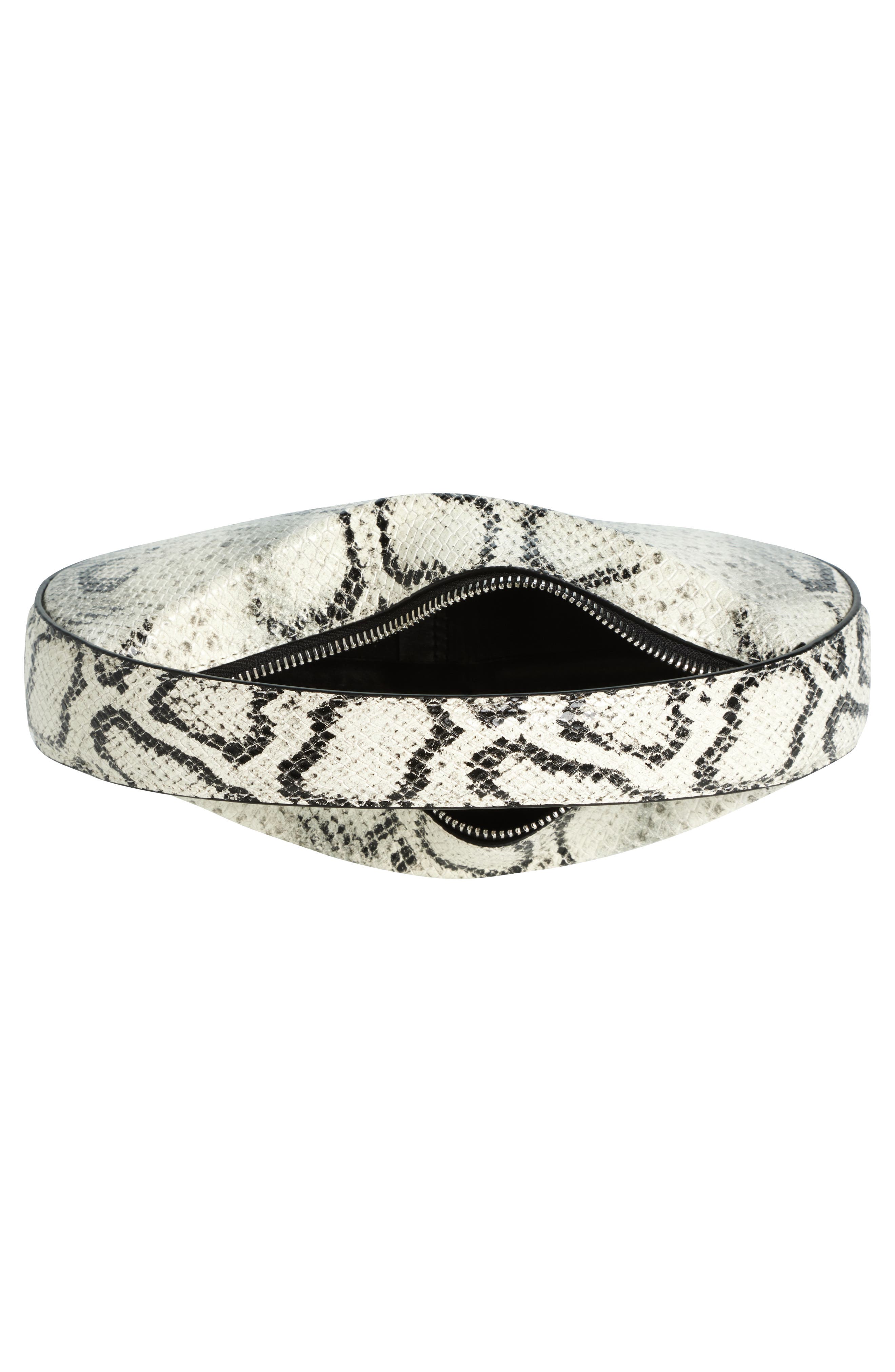 Coperni Small Sound Swipe Snakeskin Embossed Leather Handbag, Alternate, color, 