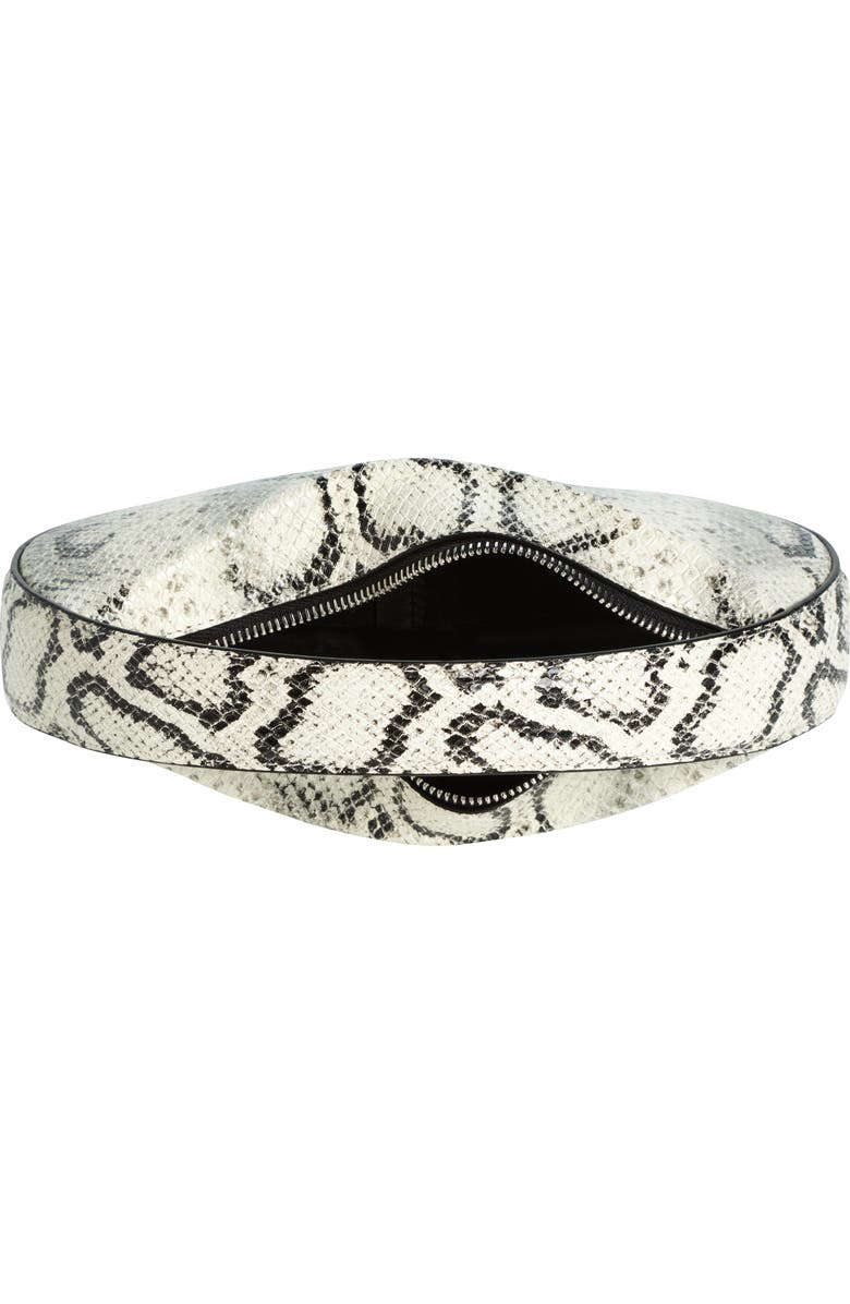 Coperni Small Sound Swipe Snakeskin Embossed Leather Handbag, Alternate, color, White/ Grey Whtgry