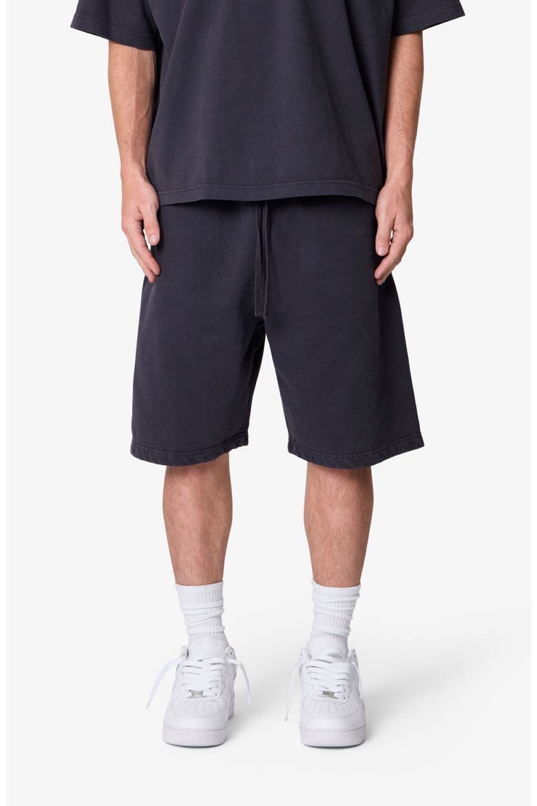 Heavy Basic Sweat Shorts, Main, color, WASHED BLACK