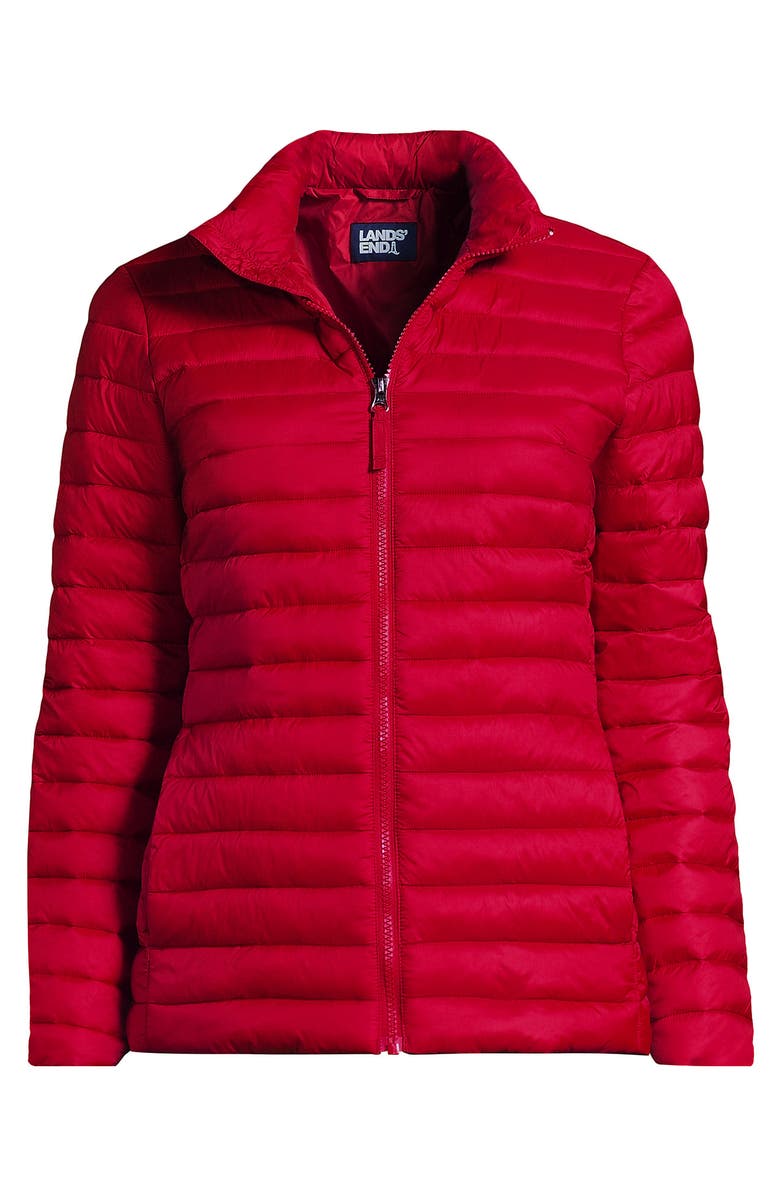 Lands
 End School Uniform 
 ThermoPlume Jacket, Alternate, color, Red