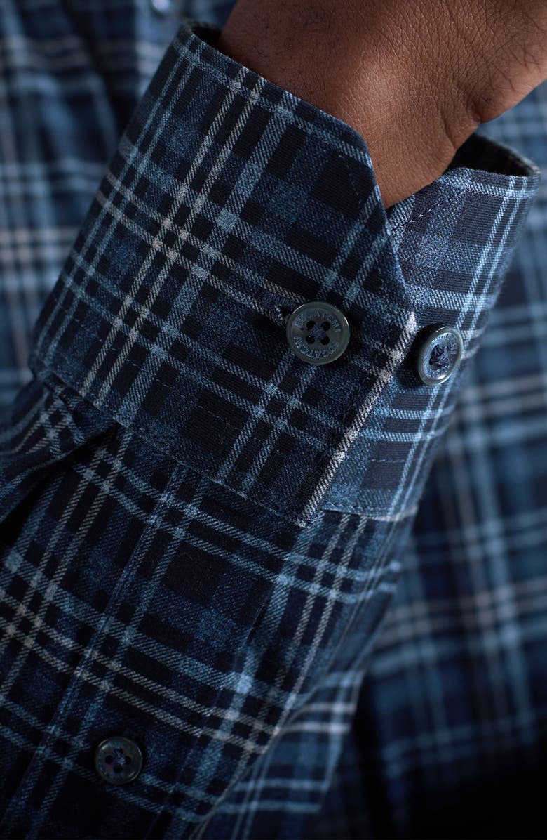 Bugatchi Jules OoohCotton<sup>®</sup> Plaid Button-Down Shirt, Alternate, color, Peacock