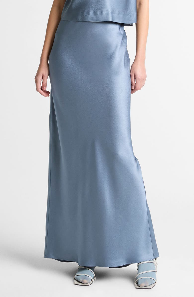 Vince Satin Maxi Skirt, Main, color, Azul
