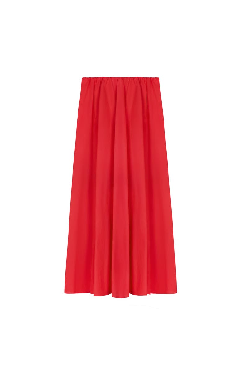 Ro&Zo Cotton Poplin Skirt, Alternate, color, Red