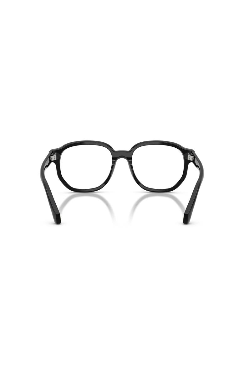 Moncler 55mm Rectangle optical glasses, Alternate, color, Black