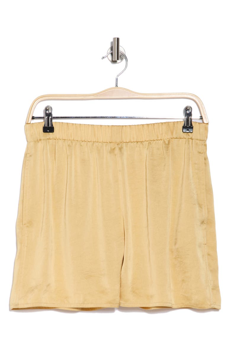 Theory Pull-On Satin Shorts, Alternate, color, Sun
