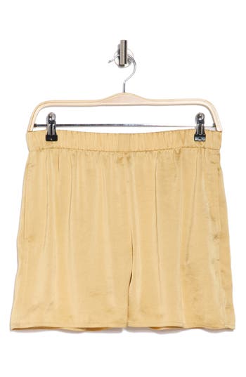 Theory Pull-on Satin Shorts In Sun
