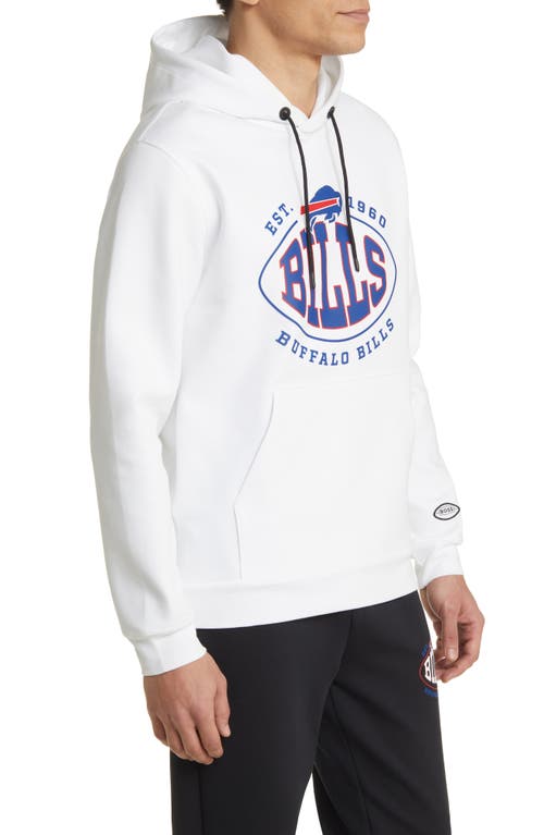 Shop Hugo Boss Boss X Nfl Touchback Graphic Hoodie In Buffalo Bills White