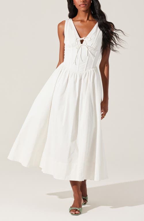 Astr The Label Maili Sleeveless A-line Dress In White