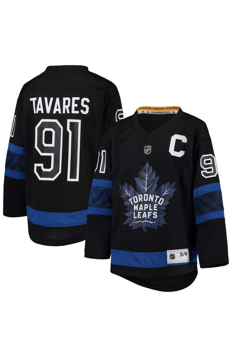 Outerstuff Youth John Tavares Black Toronto Maple Leafs Alternate Replica Player Jersey, Alternate, color, Black