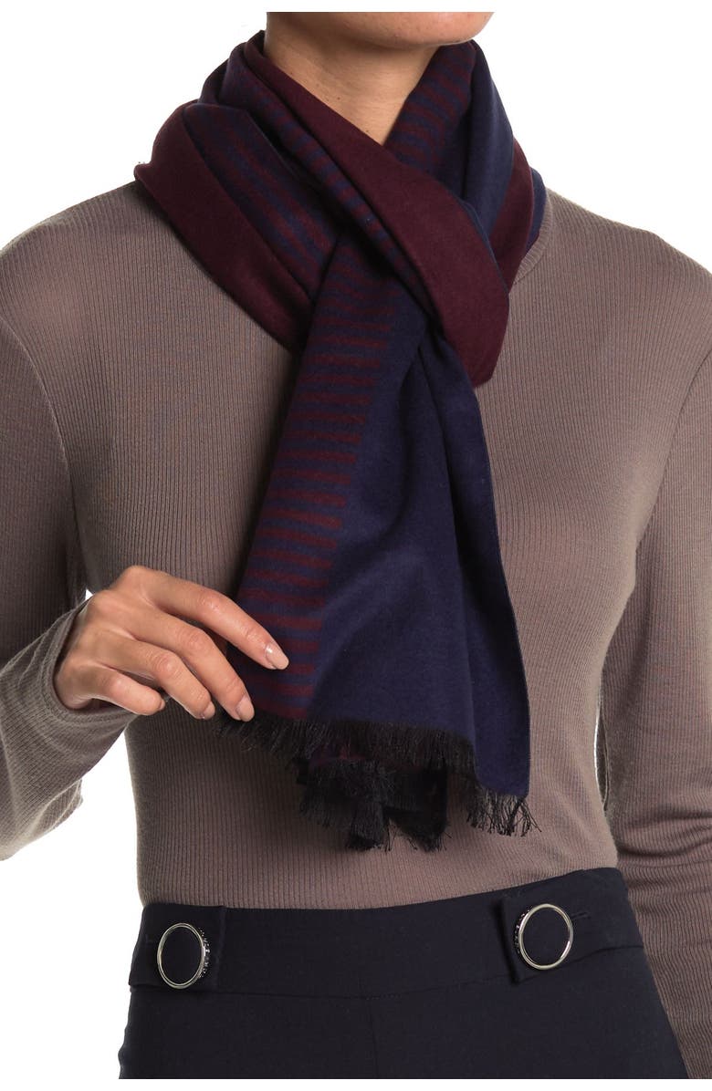 Chelsey Partial Striped Silk Scarf, Main, color,