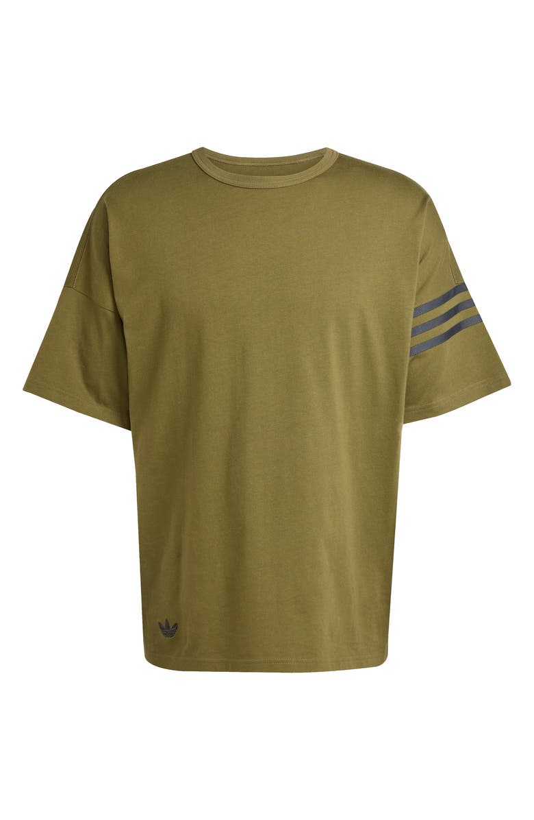 adidas Neuclassics Oversize Cotton T-Shirt, Alternate, color, Focus Olive