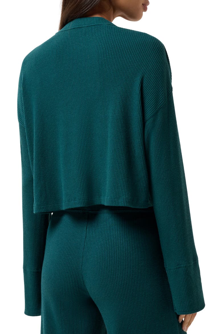 Evening Retreat Cardigan, Alternate, color, DARK SEA