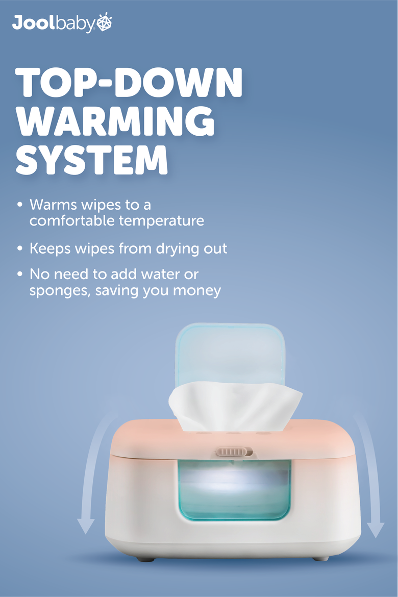 TinyBums Baby Wipe Warmer with LED Nightlight, Alternate, color, White