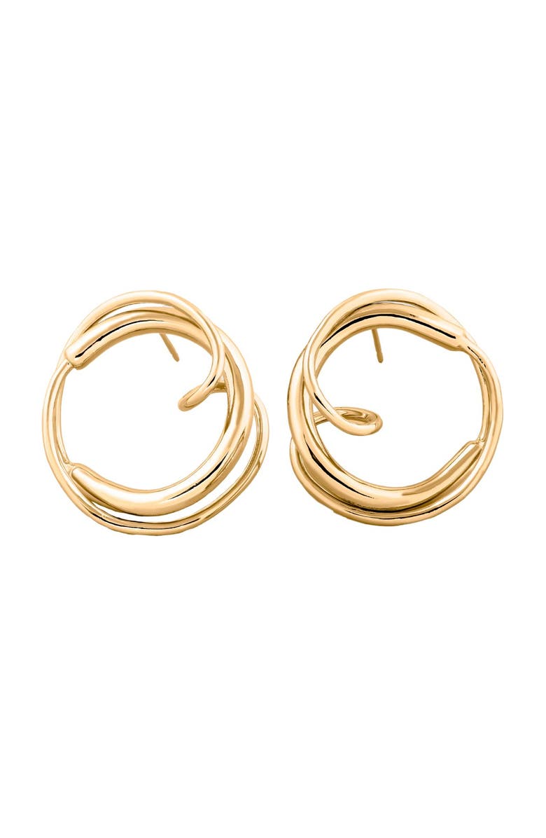 PIERETTI Cher earrings, Main, color, Gold Plate