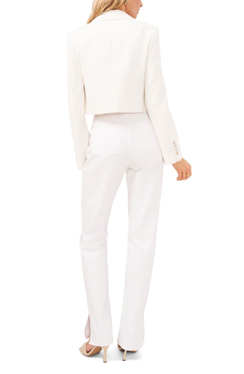 Vince Camuto Washed Twill Crop Blazer, Alternate, color, New Ivory