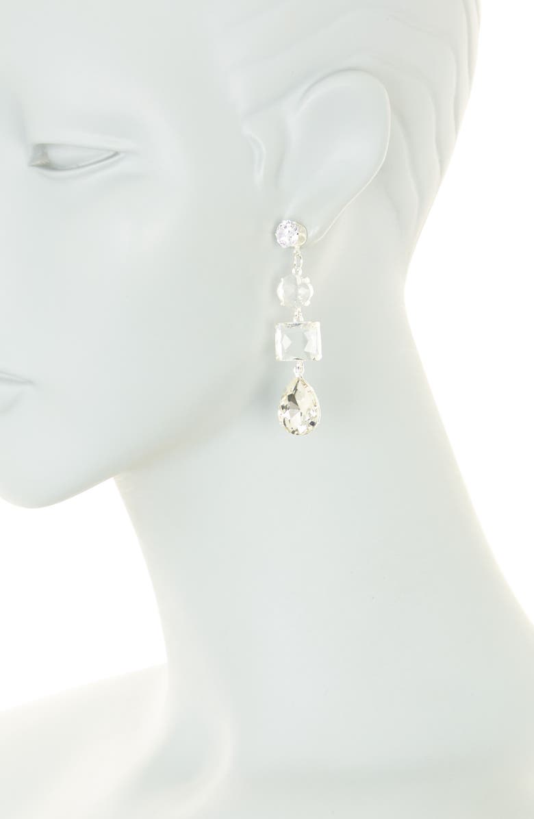 Tasha Mixed Shape Crystal Link Drop Earrings, Alternate, color, 