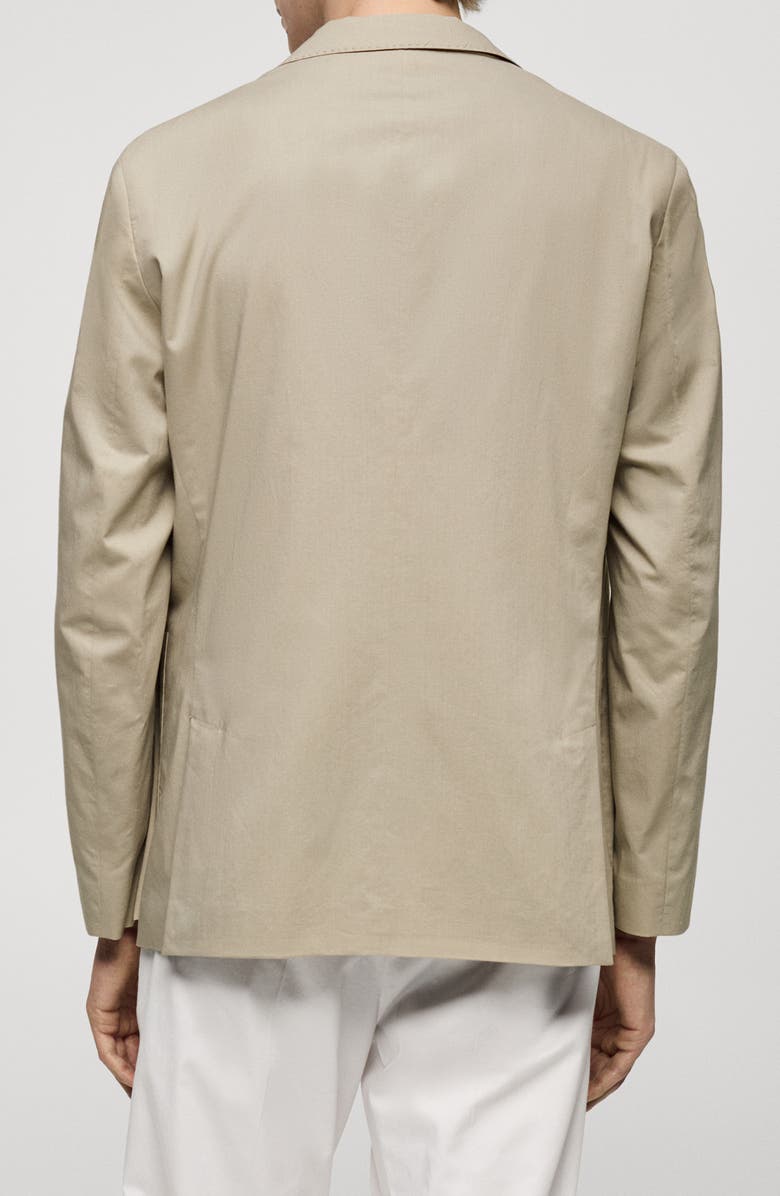 MANGO Lightweight Cotton Sport Coat, Alternate, color, Beige