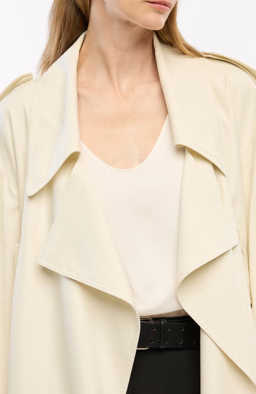 Another Tomorrow Soft Trench In Off White