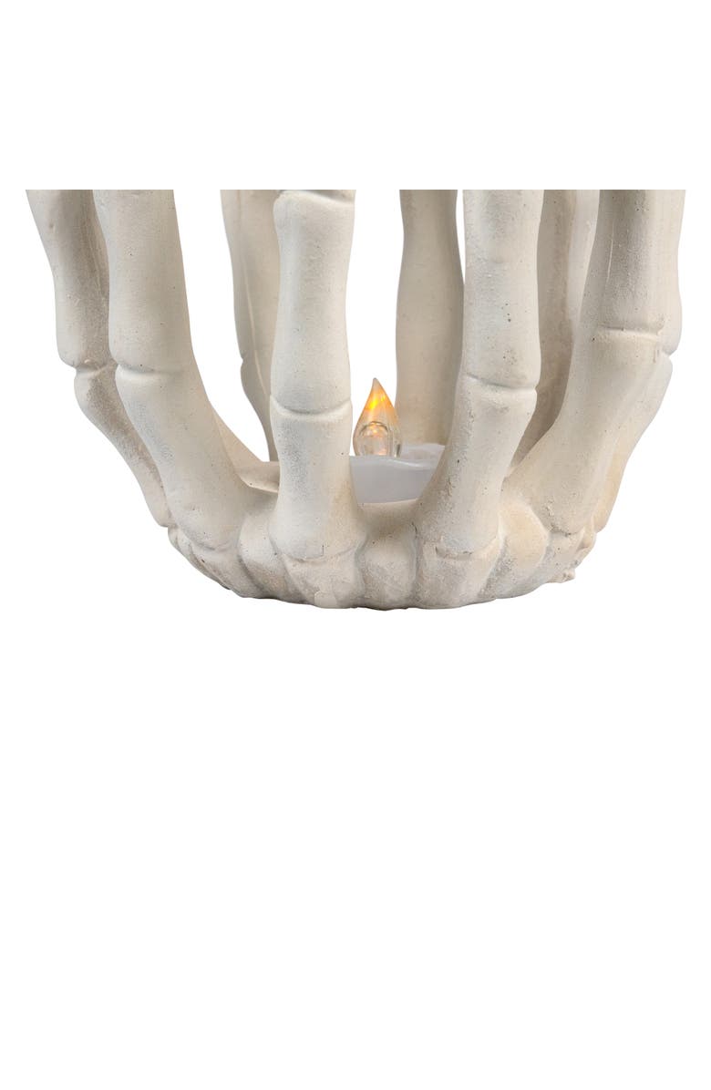 Northlight LED Lighted Skeleton Pumpkin Halloween Decoration - 6.25", Alternate, color, Beige