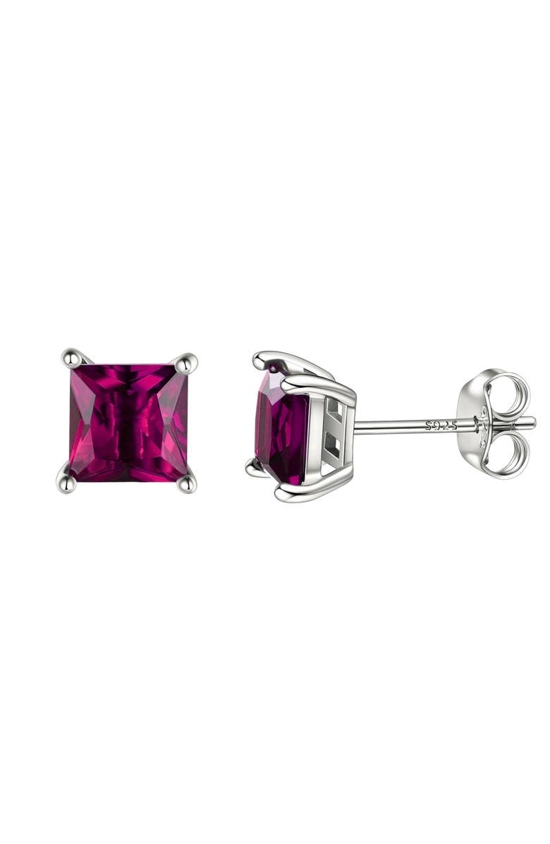 Donatello Gian Sterling Silver Pink Square Studs, Main, color, Pink