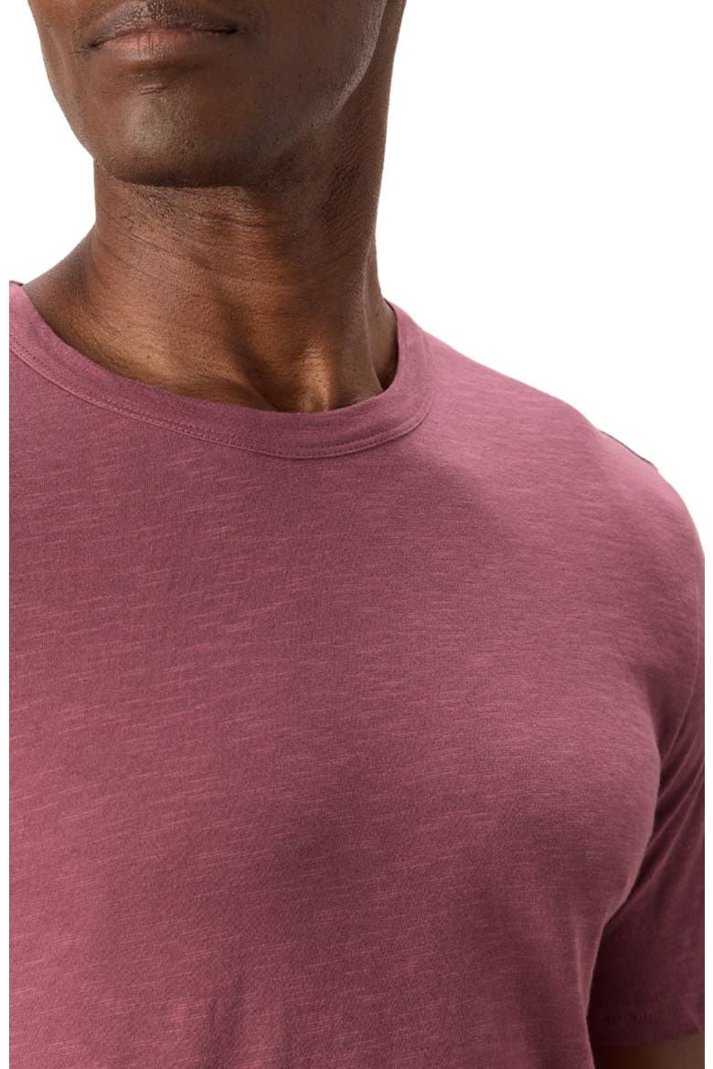 Organic Cotton Featherweight Slub Crew Tee, Alternate, color, Mauve