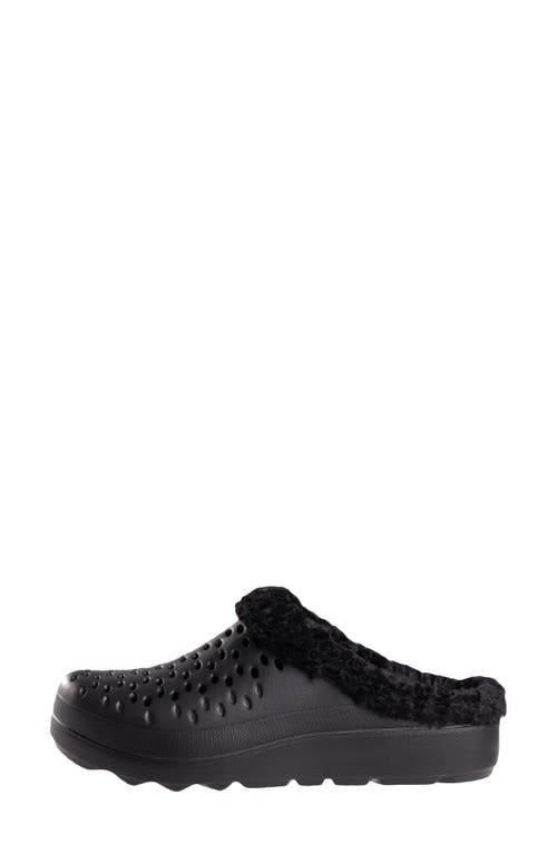 Revitalign Fusion Vitality Faux Fur Lined Clog In Black