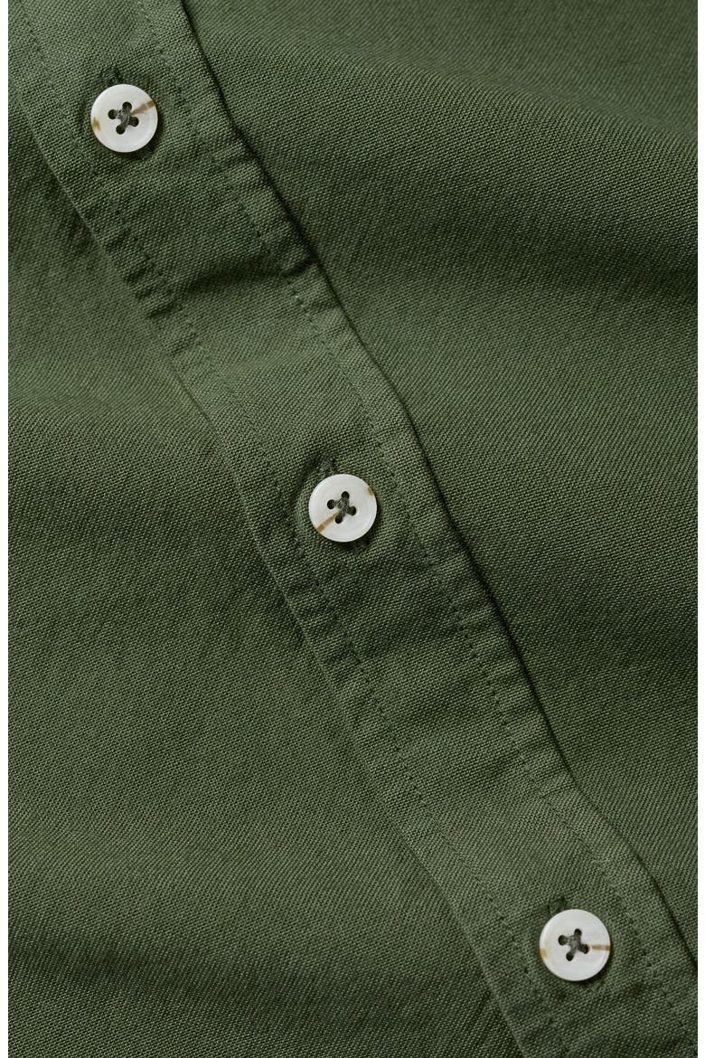 Janken Solid Organic Cotton Button-Down Oxford Shirt, Alternate, color, HOSTA