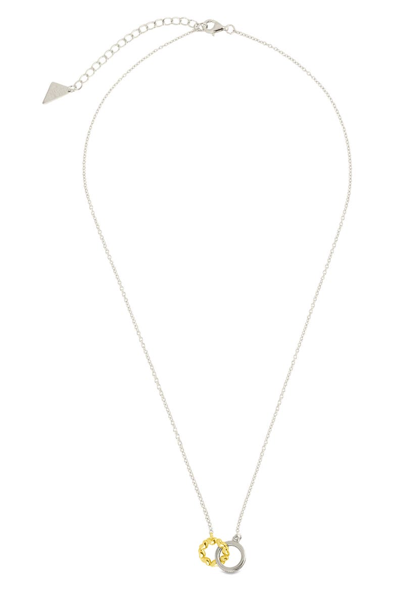 Interlocking Heart Charm Pendant Necklace, Alternate, color, GOLD