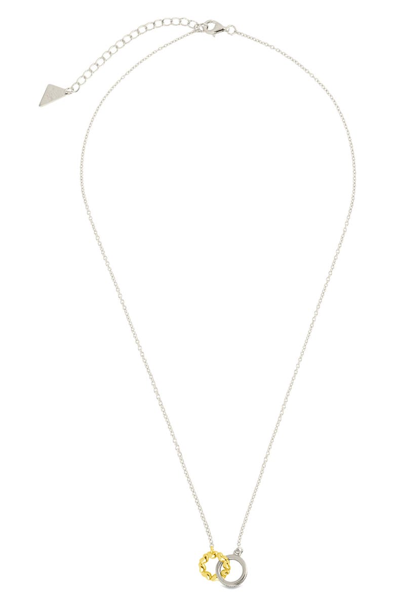 Sterling Forever Interlocking Heart Charm Pendant Necklace, Alternate, color, Gold