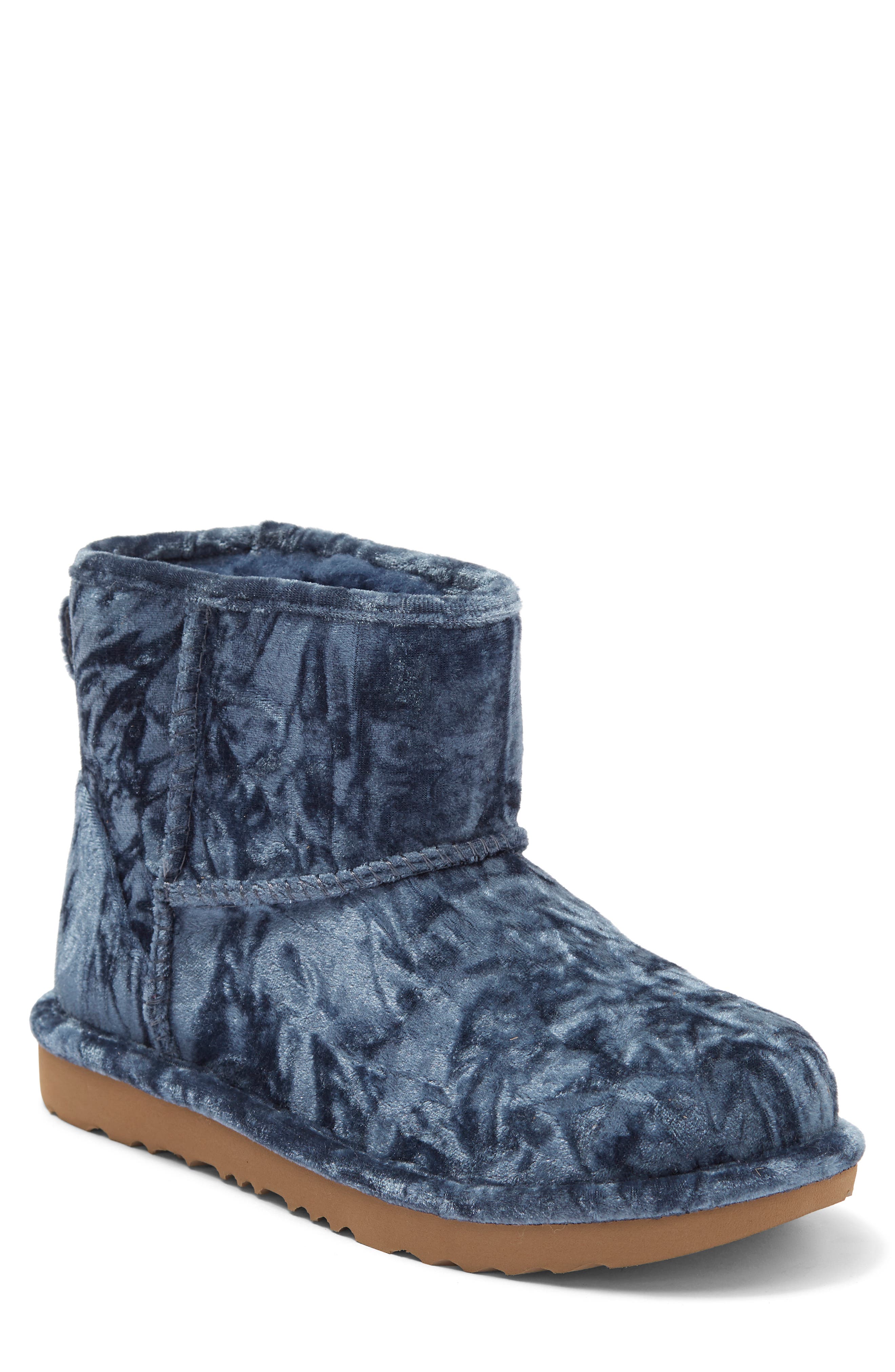 UGG<sup>®</sup> Kids' Classic Mini II Velvet Bootie, Main, color, 