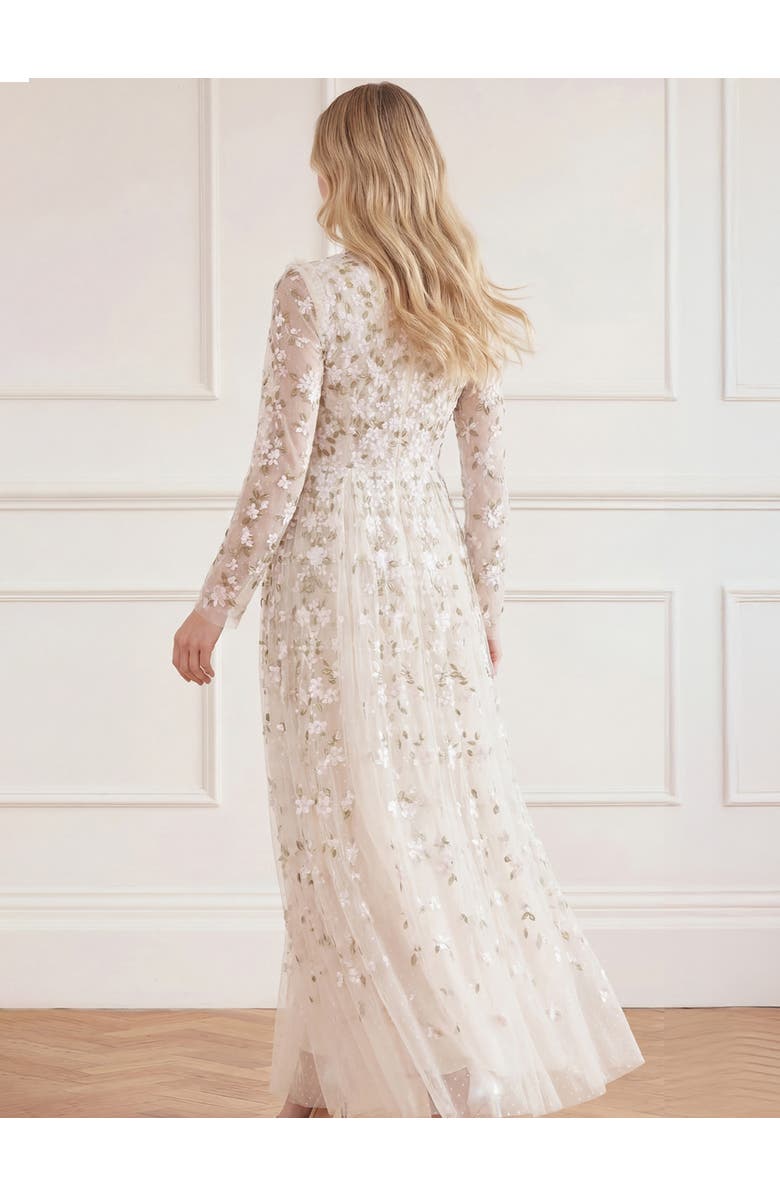 Needle & Thread Camellia Ditsy Ankle Gown, Alternate, color, Cream/Multi