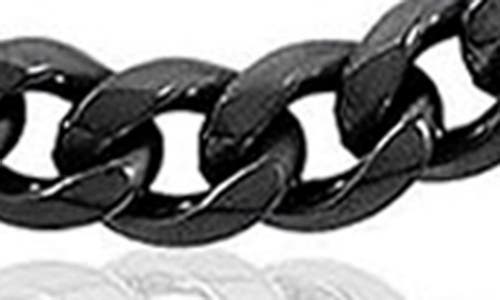 West Coast Jewelry Mens' 6mm Curb Link Chain Necklace In Black