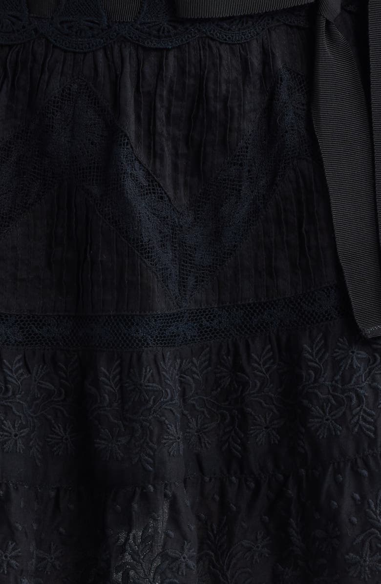 LoveShackFancy Nerina Embroidered Miniskirt, Alternate, color, 