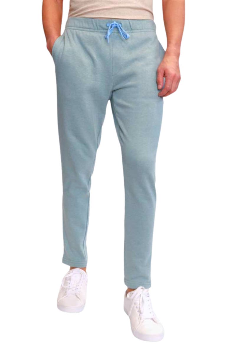 French Terry Drawstring Pants, Main, color, AQUA