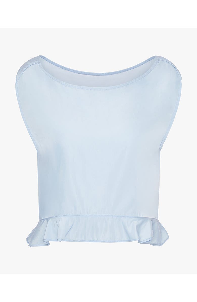 WeWoreWhat Boat Neck Ruffle Top, Alternate, color, Sky
