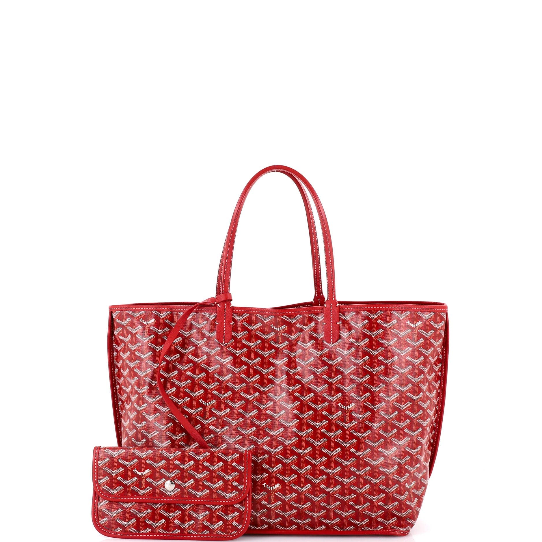 Pre-Owned Goyard Anjou Reversible Tote Coated Canvas PM, Alternate, color, Red