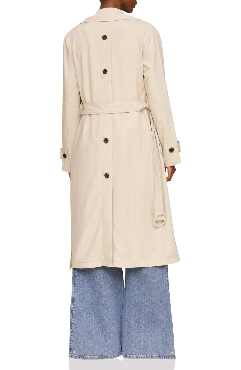 Avec Les Filles Relaxed Fit Button Back Trench Coat, Alternate, color, Bone