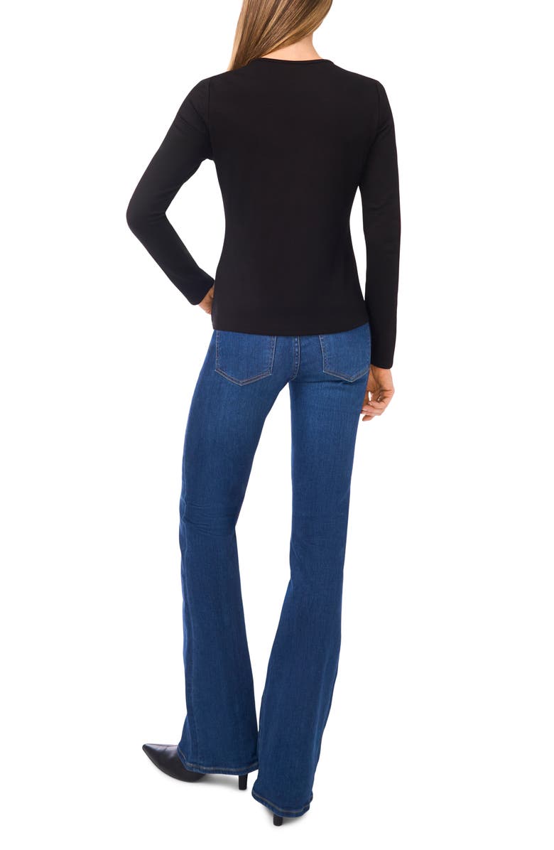 Halogen<sup>®</sup> Long Sleeve Knit Top, Alternate, color, Rich Black