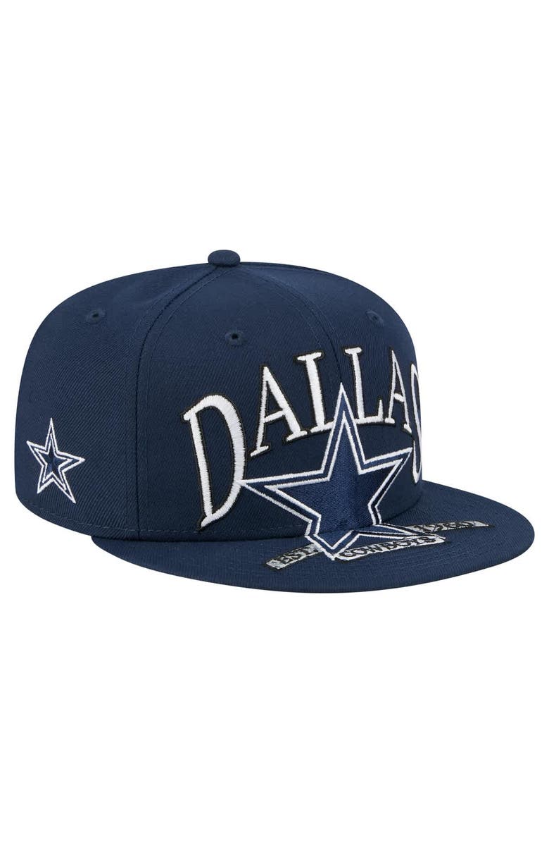 New Era Men's New Era Navy Dallas Cowboys Oversized 59FIFTY Fitted Hat, Main, color, Navy