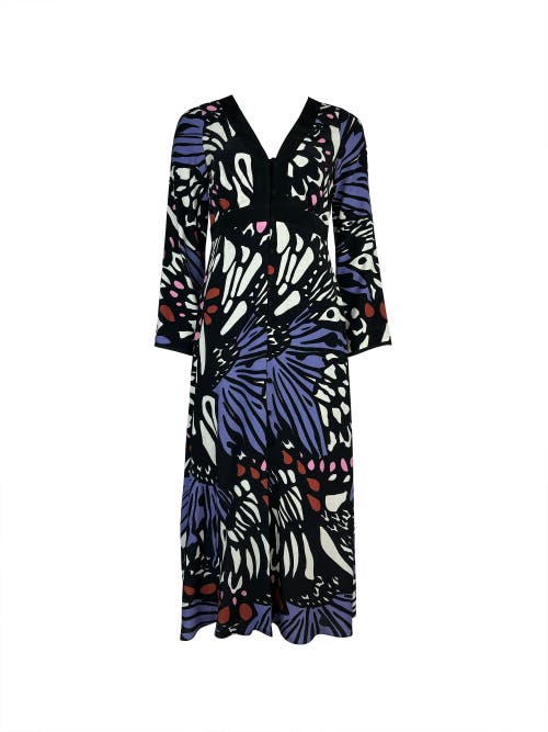 Ro&zo Purple Butterfly Button Through Dress In Purple