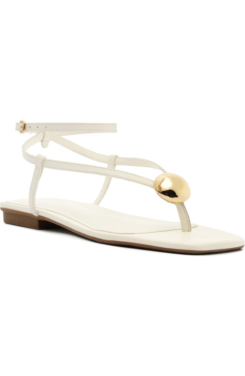 Arezzo Zuri Ankle Strap Sandal, Main, color, White