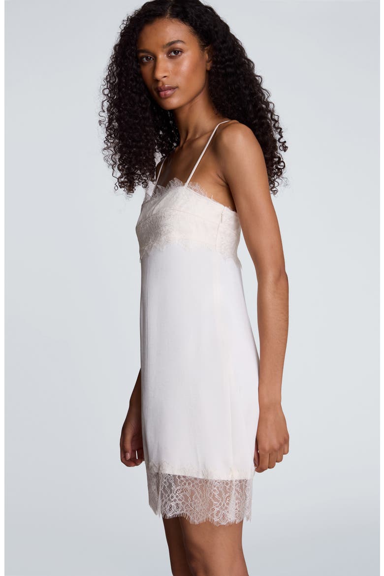 Lace Trim Slip Minidress, Alternate, color, OYSTER
