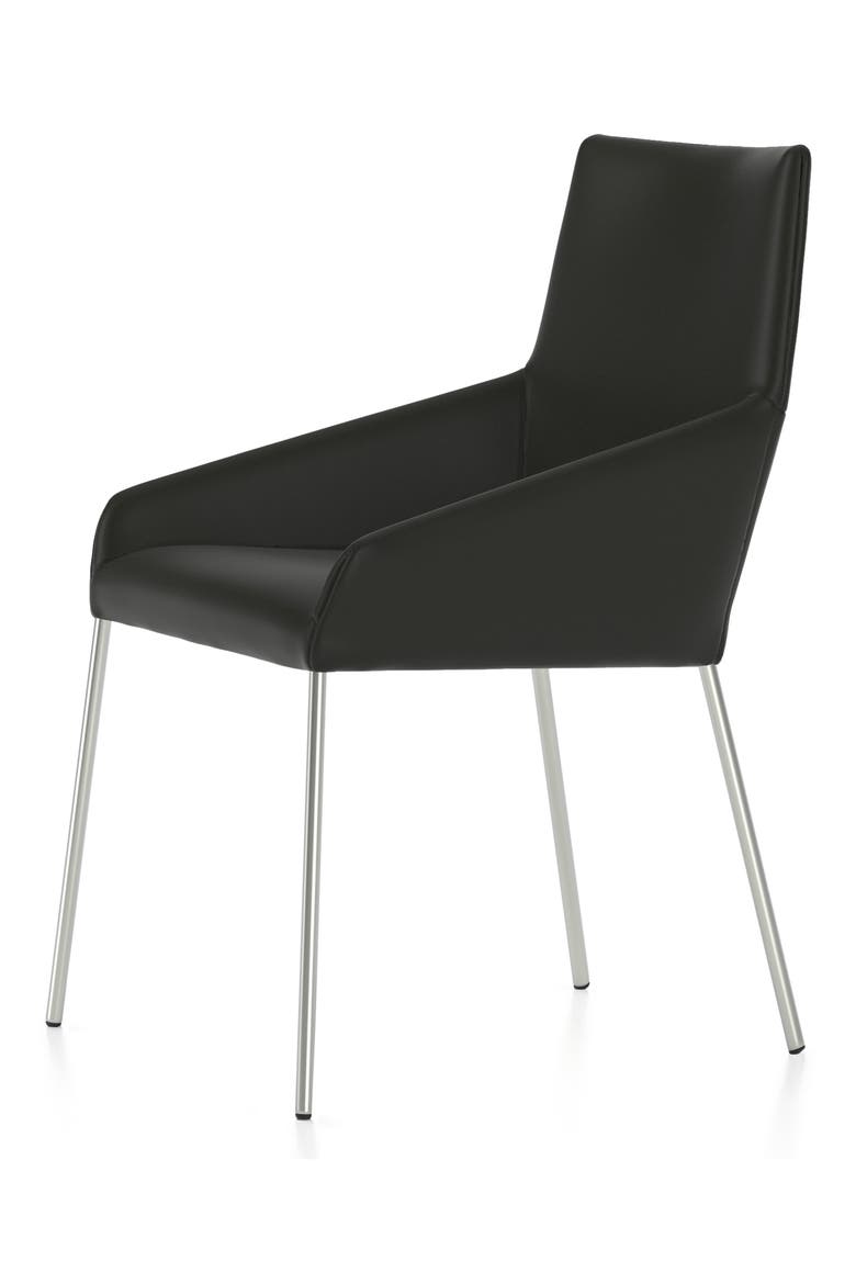 Penta Leather Side Chair, Main, color, BOCA I BLACK