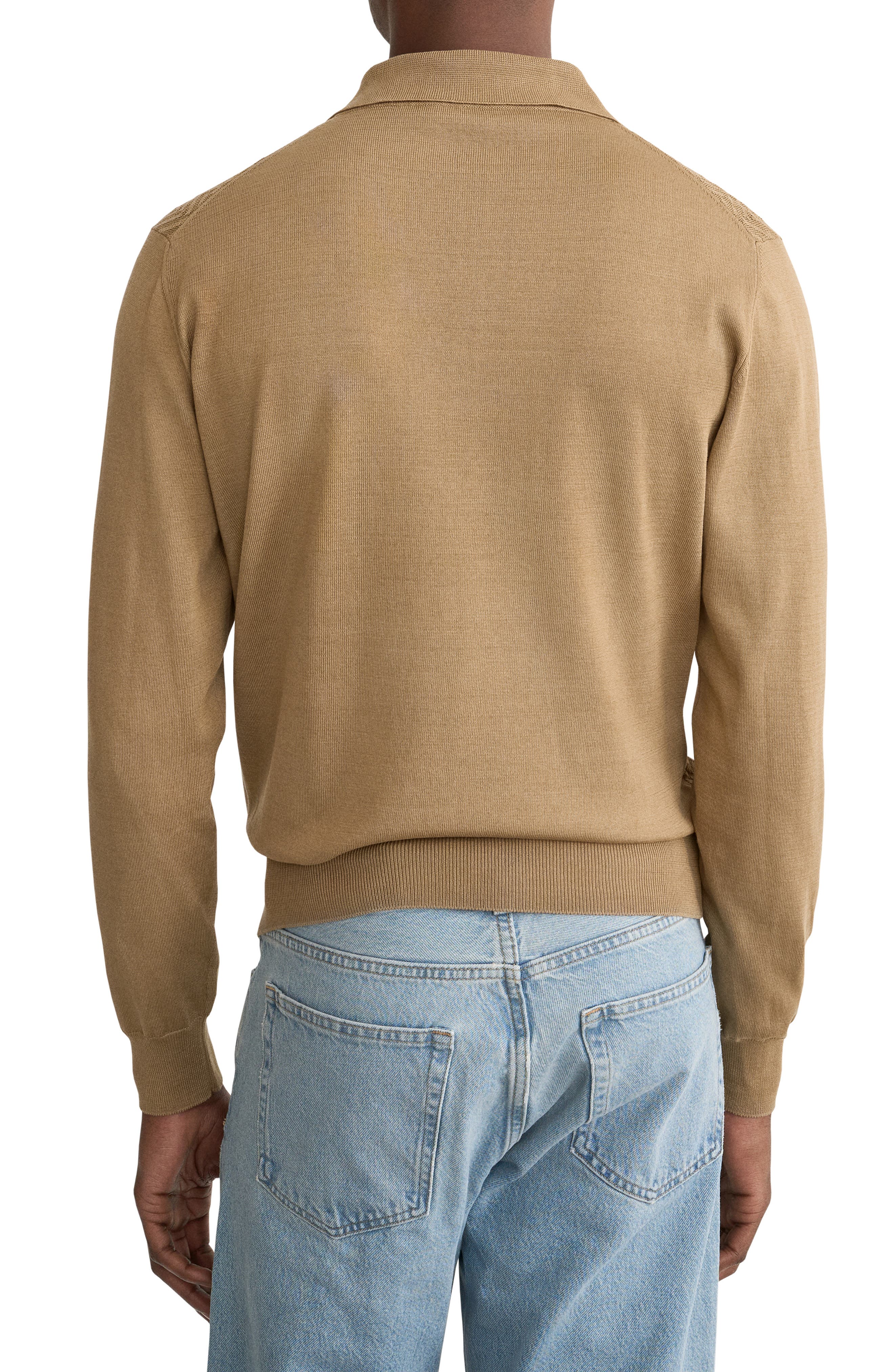 Chevron Structure Long Sleeve Polo - image 2