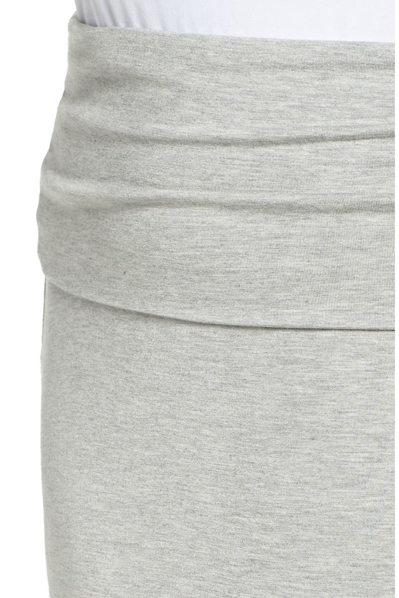 Fold Over Maxi Skirt, Alternate, color, HEATHER GREY