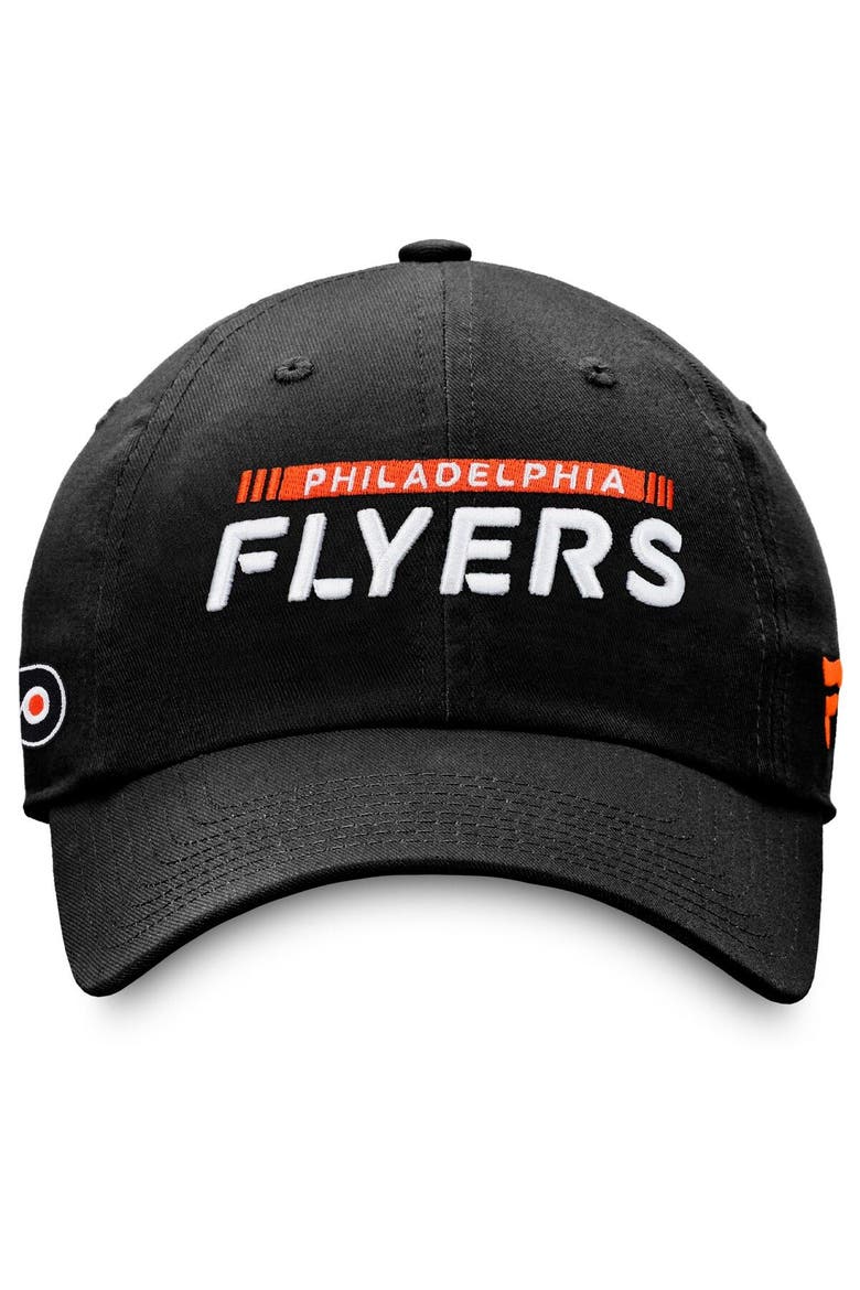 Men's Fanatics Branded Black Philadelphia Flyers Authentic Pro Rink Adjustable Hat, Alternate, color, Black