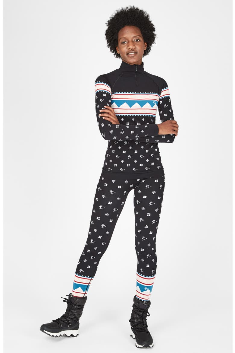 Fair Isle Print Long Sleeve Quarter Zip Pullover, Alternate, color, BETTY FAIRISLE JACQUARD
