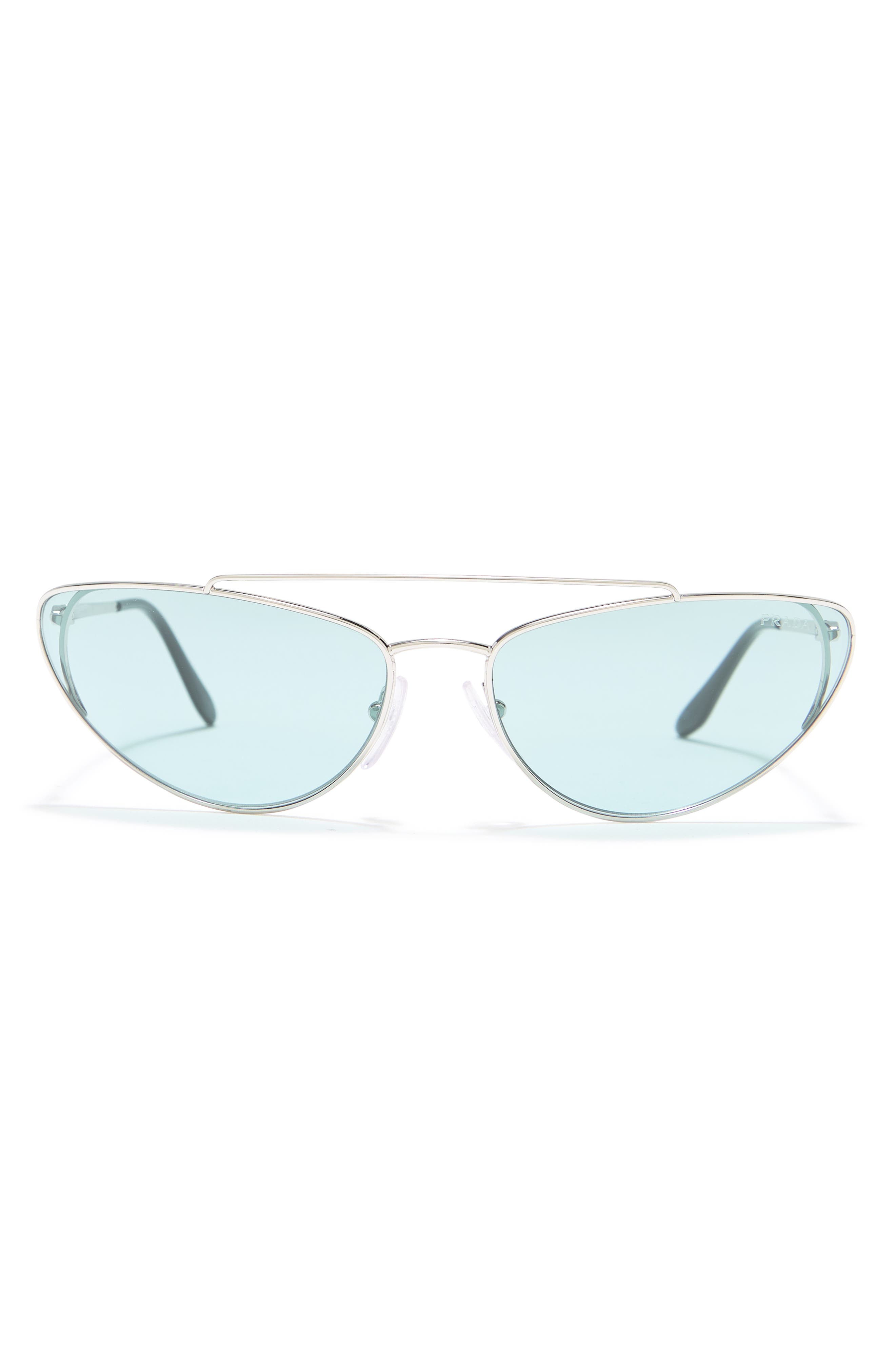 Prada 66mm Irregular Cat Eye Sunglasses