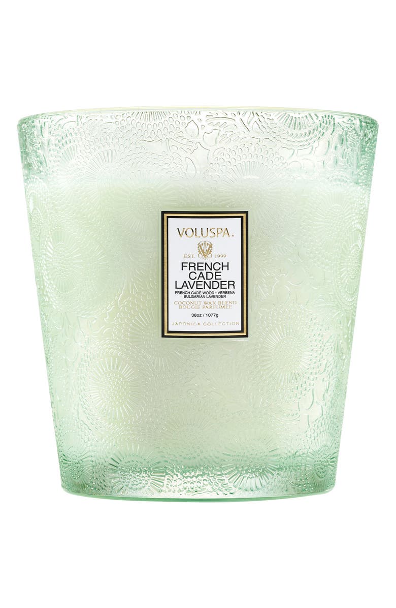 Voluspa French Cade Lavender Three-Wick Hearth Candle, Alternate, color, 